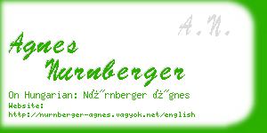 agnes nurnberger business card